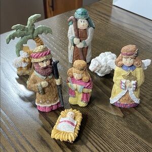 Handcrafted Nativity Scene Figurines Set